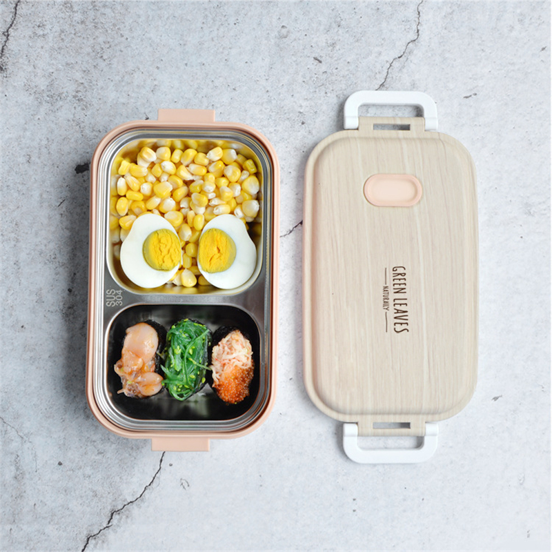 Stainless Steel Lunch Box Creative Simplicity Home Office Camping Hiking Leakproof Portable Food Container Student Kid Bento Box
