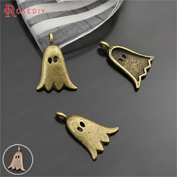 (24175)30PCS 20x14MM Antique Bronze Zinc Alloy Ghost Charms Pendants Diy Jewelry Findings Accessories Wholesale