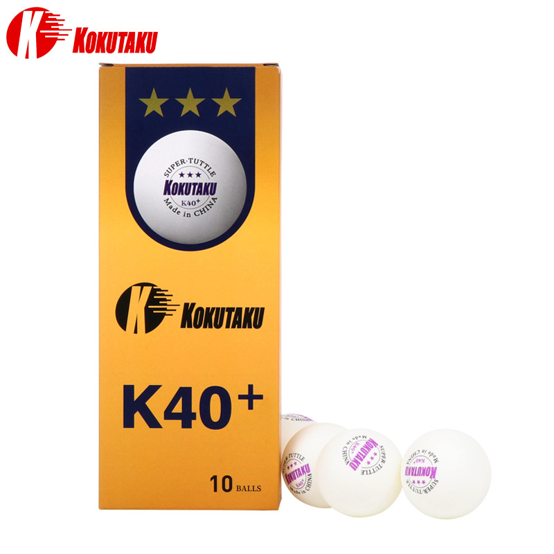 KOKUTAKU 10pcs/box ABS Plastic Material Table Tennis Balls 3 Star 40+mm 2.8g Ping Pong Balls for Game Tenis PingPong Ball