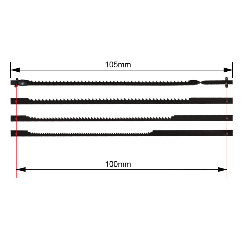 TASP 12pcs 4" 105mm Pinned Scroll Saw Blades Wood Cutting Blade for Dremel Moto Saw