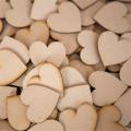 50PCS DIY Wooden Heart Kids Birthday Party Valentine'S Day Supplies Diy Scrapbook Craft Wedding Decoration Baby Shower Decor