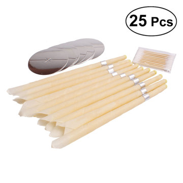 10Pcs Ear Wax Candle Ear Beeswax Ear Wax Remover With Plug Healthy Care Wax Removal With 5pcs Trays And 10pcs Swab