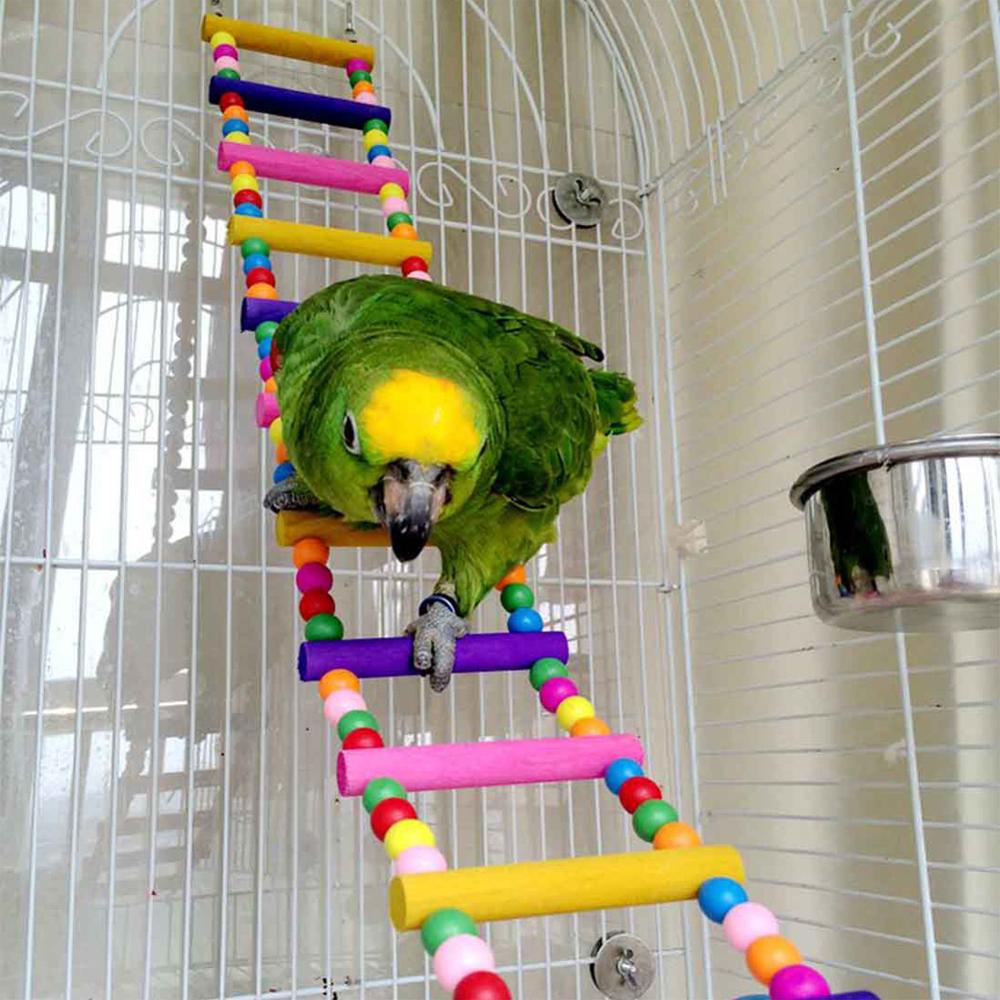 10 Parrot Toys chew Budgie Perch And Bird Toys Swing Pet Accessories Cockatiel ladder Stand parkiet speelgoed jouet perroquet