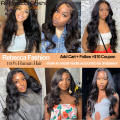 Rebecca 180% 360 Body Wave Full Lace Frontal Human Hair Wig With Baby Hair Pre Plucked Brazilian Lace Front Wig for Women 30inch