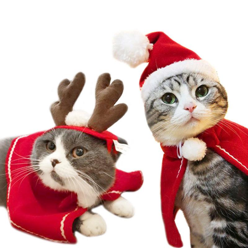 Pet Products Christmas Hat Soft Plush Party Pet Products Tie Cat Hat Guinea Pig Ornament Euramerican Christmas Flying Squirrel