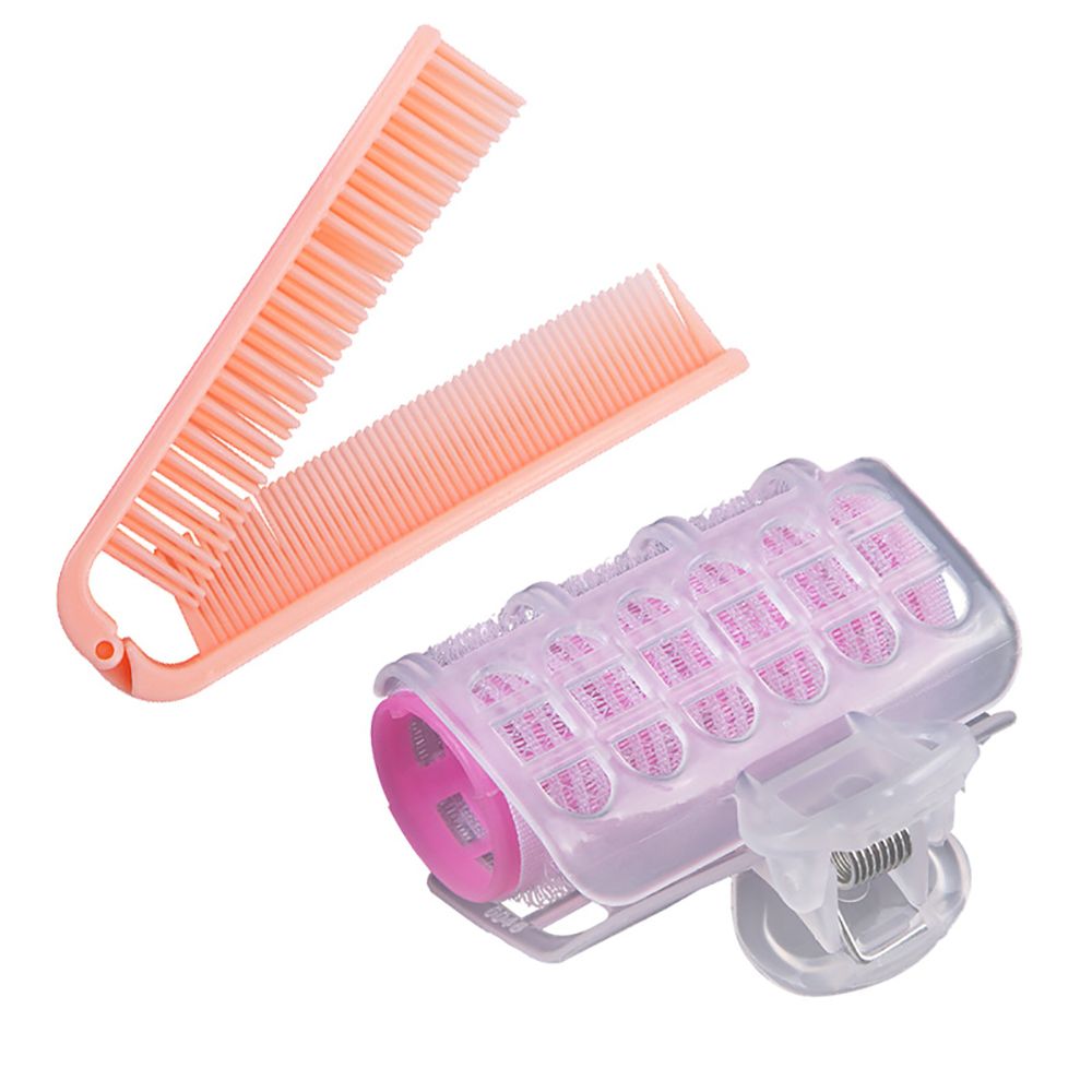 2pcs Fashion Women Hair Roller with Comb Fluffy Air Bangs Roller DIY Hair Curler Portable Fluffy Clamps Hairdressing Tools