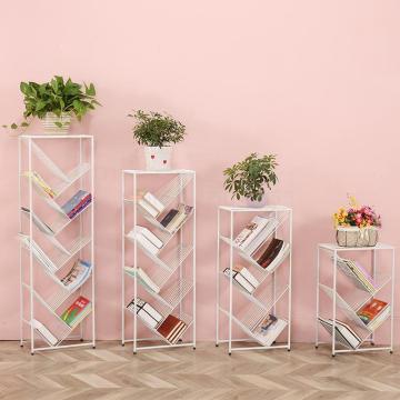 Iron multi-layer simple bookcase storage rack simple modern floor children's bookcase tree-shaped bookshelf