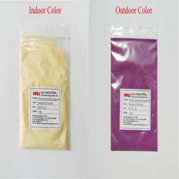 multicolor photochromic pigment powder,solar active pigment,sulight sensitive,1lot=10g HLPC-52 yellow to purple,free shipping..