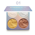 4 Colors Highlighter Powder Palette Contouring Makeup Bronzer Makeup Brightener Facial Highlight Shimmer