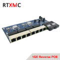 Reverse POE 2G8 RJ45 Gigabit Ethernet Switch 2*1.25G Fiber port SC connector 8*1000M PCBA Board Fibra optical Converter plate