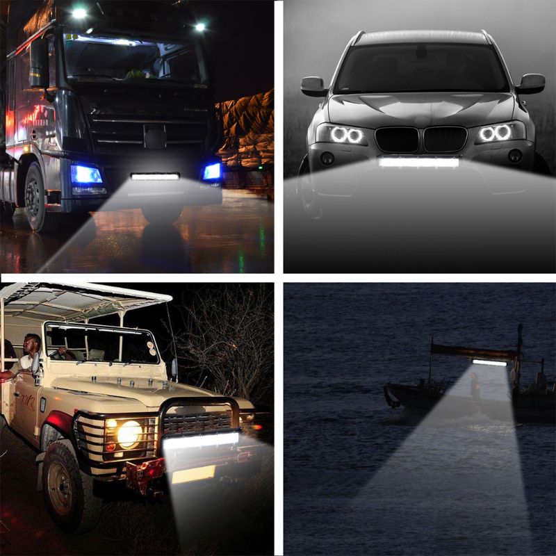 12V 48W Offroad LED Light Bar Truck Trailer 6000K White Driving Fog Lamp Waterproof Camper Car Work Light Accessories Universal