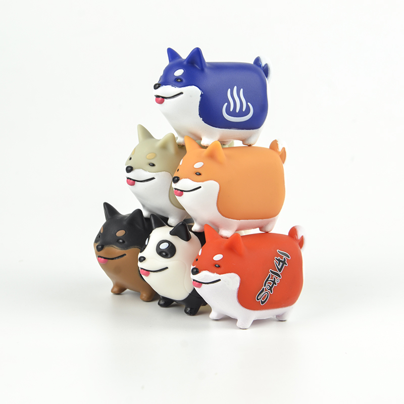 Japanese original capsule toys 6 sets Pets masoct cute kawaii smile laugh shiba Inu panda spa dog gashapon figures Kids Toy Gift