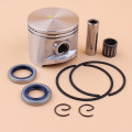 50mm Piston Ring Bearing Oil Seal Kit For HUSQVARNA 372 XP 371 365 362 Gas Chain Saws Engine Motor Parts