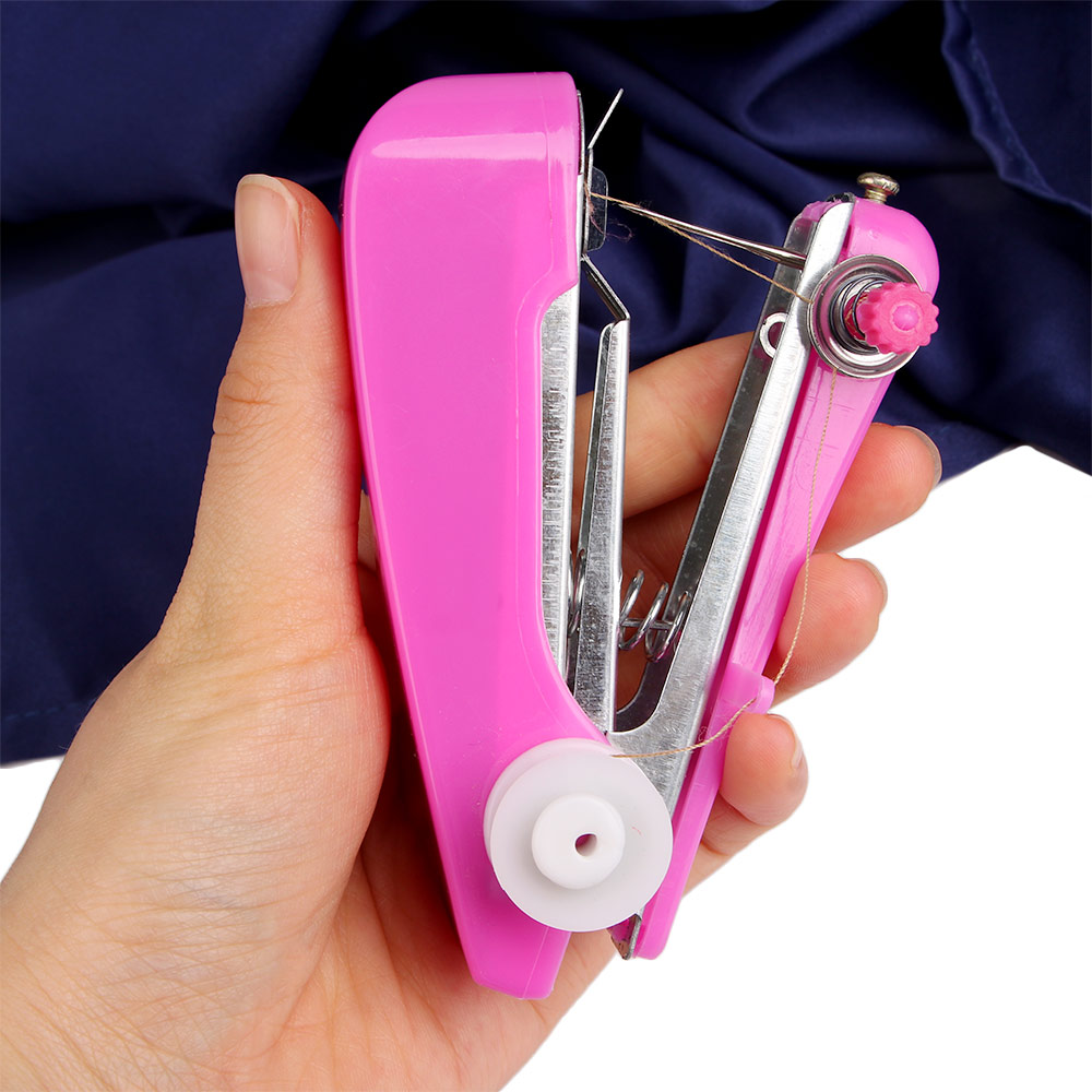 Portable Mini Manual Sewing Machine Simple Operation Sewing Tools Cloth Fabric Handy Needlework Tool Color Sent Randomly