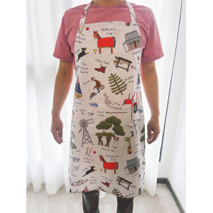 Printed Cotton Kitchen Apron