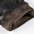 Gours Gloves Winter New Men Genuine Leather Gloves Deerskin Mittens Black Plus Velvet Warm Fashion Casual Driving GSM014