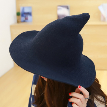 MAXSITI U Along the sheep wool cap knitting fisherman hat qiu dong Female fashion witch pointed basin bucket hat accessories