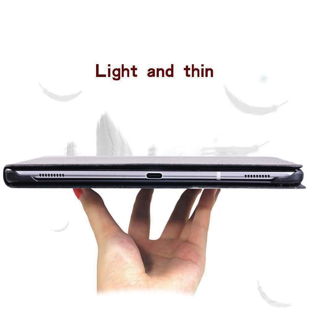 Tablet Case for Google Nexus 7 1st Gen 2012/2nd Gen 2013/9 8.9" Pu Leather Folding Pure Black Tablet Cover Case+Free Stylus
