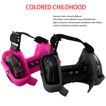 2020 Colorful Flashing Roller Whirlwind Pulley Flash Wheels Heel Roller Adjustable Simply Roller Skating Shoes For Kids Gift