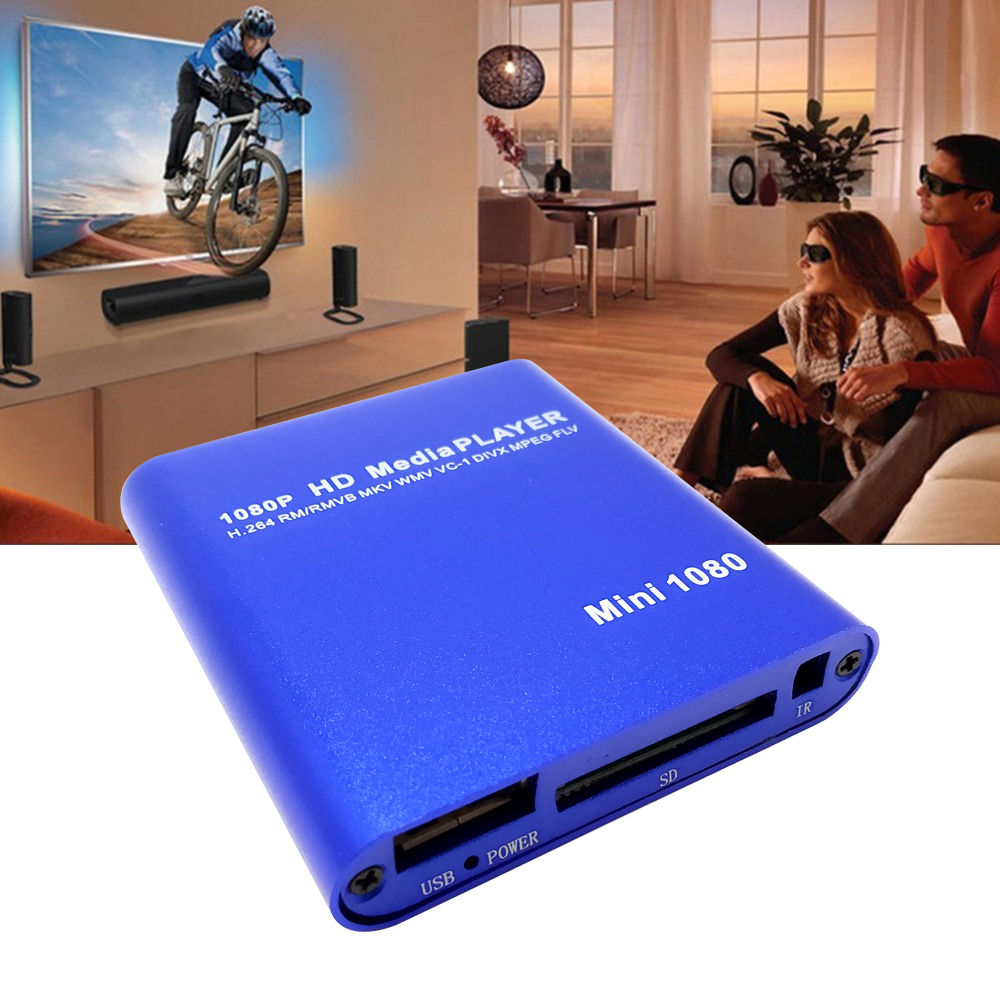 Full HD 1080P USB HDD Multimedia External Player With HDMI-compatible SD Media TV Box Support MKV H.264 RMVB WMV HDD Player