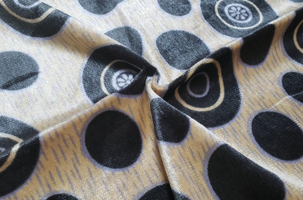 Upholstery Warp Knitting Printed Velvet Fabric A