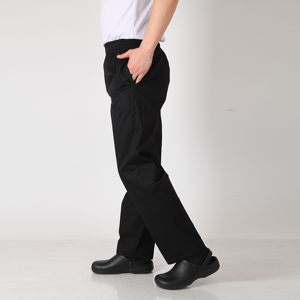 Chef Waiter Black Pants Elastic Work Wear Trousers Kitchen Food Service Restaurant Hotel Catering Bakery Barbershop Work Uniform