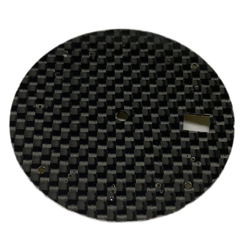 Man's carbon fiber watch dial