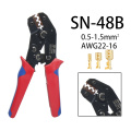 SN-48BTerminals Pliers Interchangeable Dies Wire Crimper Crimping Set 2.8 4.8 6.3 Insulation Electrical Clamp 10 jaws Tools kit