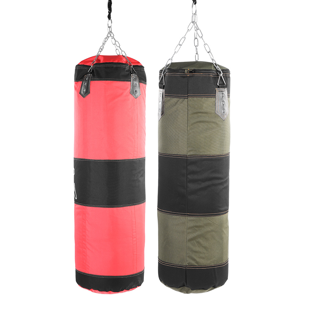 Hanging Kick Sandbag Empty Boxing Sand Bag Boxing Training Fight Karate Punch Punching Sand Bag With Metal Chain Hook Carabiner