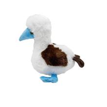 Blue foot white feather teal plush toy decoration