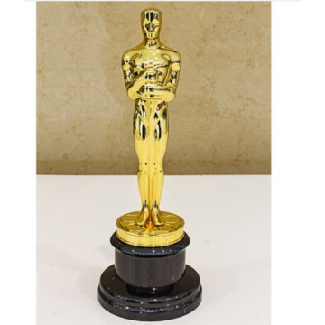 hot sale Zinc Alloy Oscar Trophy Awards 1:1 13.5inches Replica Oscar Trophy Real Gold Plated Oscar TV movie souvenirs Gift