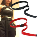 Canvas Belts for Women Men Waist Belt Fashion Plastic Buckle Casual Cowboy Black Red Long Belts for Jeans