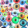 20Pcs 10/16/20mm Colorful Glass Dolls Eye No Self-adhesive Dinosaur Animal Eye Time Gem Accessories Craft Eyes For Toy