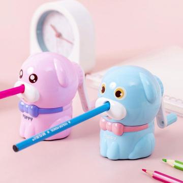 Cute Lovely Dog Plastic Rotary Pencil Sharpener Creative Wholesale Kids Stationery Dropshipping Color For School Random V5K0