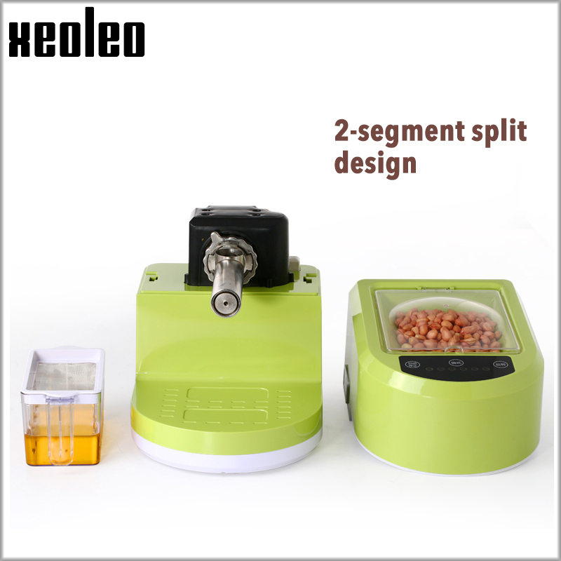 XEOLEO Oil press machine Oil presser Hot and Cold press oil machine Peanut press machine use for Sunflower/Flaxseed/Walnut 400W