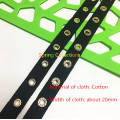 2yards Cloth Width 20mm Garment Eyelets Grommet Tape with Eyelet Cotton webbing trim tape for sling belt free shipping