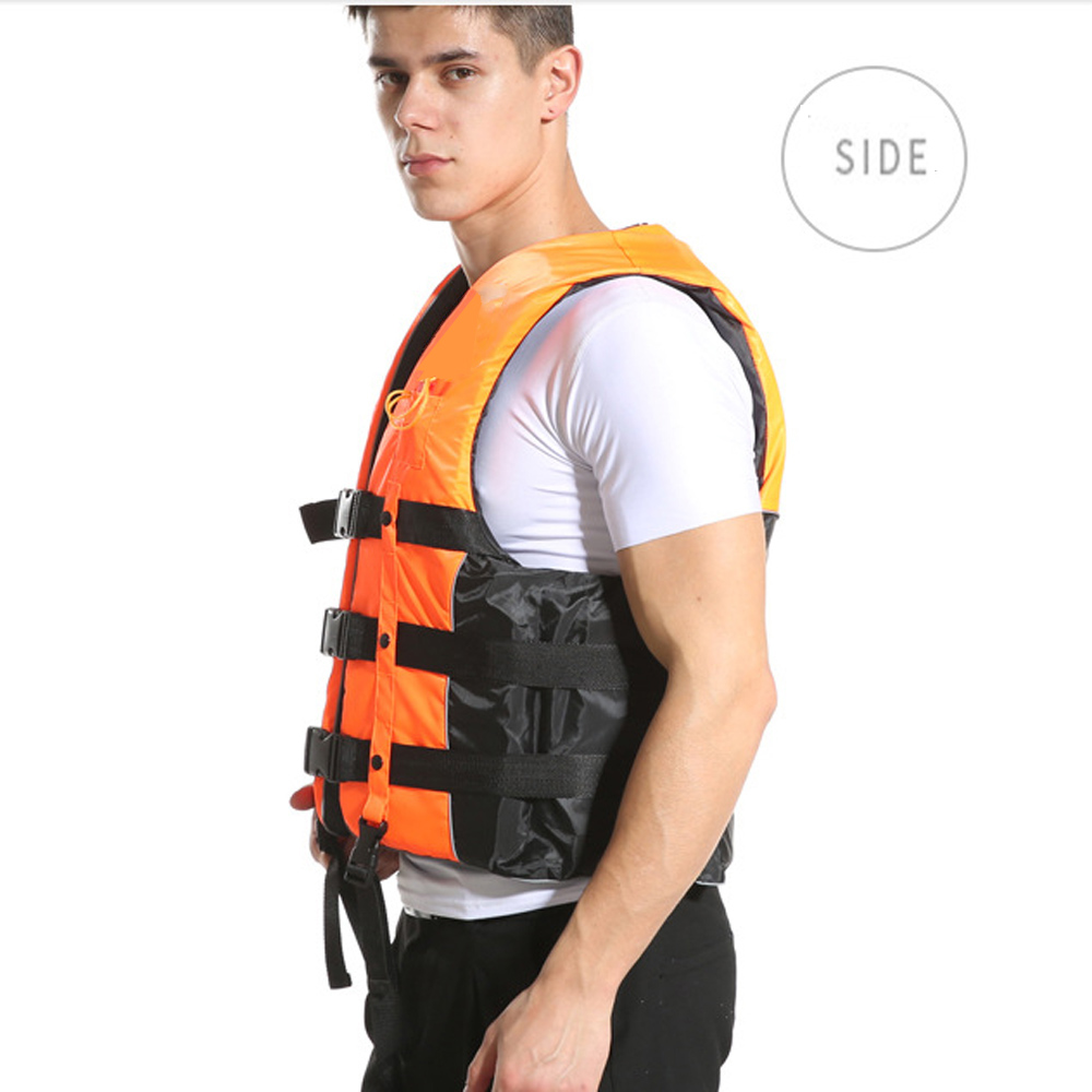 Adult double-breasted life jacket water sports snorkeling swimming boating fishing equipment with whistle rescue buoyancy vest