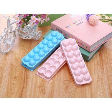 1PC 14 Grid PP Round Ice Lattice Tray DIY Ice Cream Maker Tools Frozen Ice Maker Mold Tray Random Color PF 005