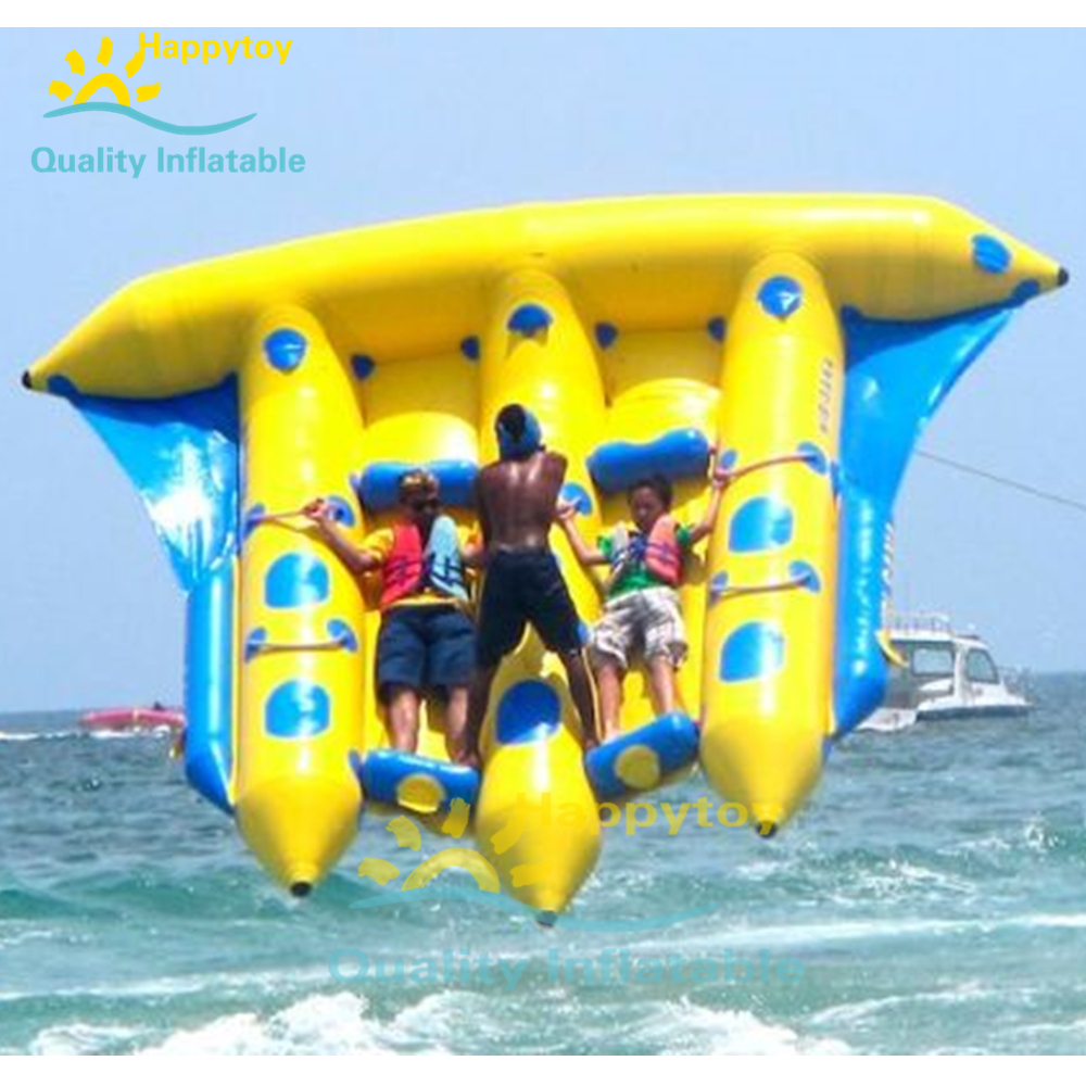 Water sports equipment for 6 players durable inflatable flying fish towable tube/ fly fish ride for sale