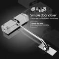 1pc Automatic Mounted Spring Door Closer Adjustable Surface Door Closer Home Office Door Stopper Hardware