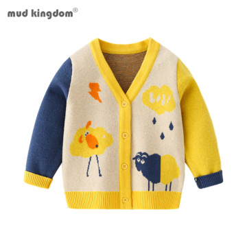 Mudkingdom Spring Autumn Knitted Cardigan Sweater Baby Children Clothing Boys Sweaters Kids Wear Clothes Winter