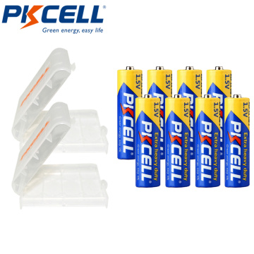8Pcs PKCELL aa Battery Super Heavy Duty AA R6P UM3 MN1500 E91 1.5v Primary Batteries Packed With 2Piece Battery Box