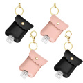 Creative Leather Hand Sanitizer Holder With Keychain Refillable Safe Gel boat With Empty Bottle Girl Kids Hand Sanitizer Bottle