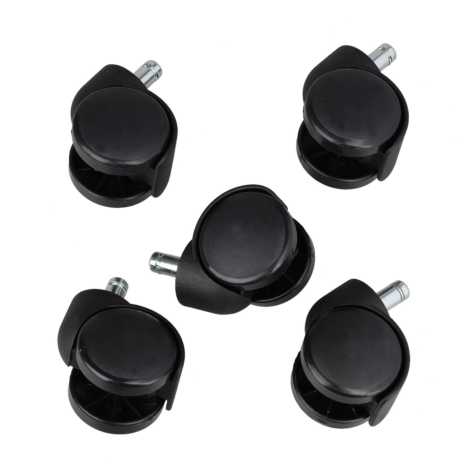 New Style 5 x Replacement Office Computer Chair Stem Swivel Castors Casters Wheels Black