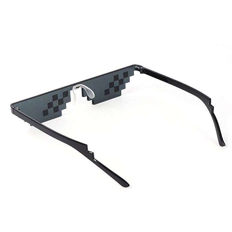 10pcs 8 Bit Thug Life Sunglasses Pixelated Men Women Brand Party Eyeglasses Mosaic UV400 Vintage Eyewear Unisex Gift Toy Glasses