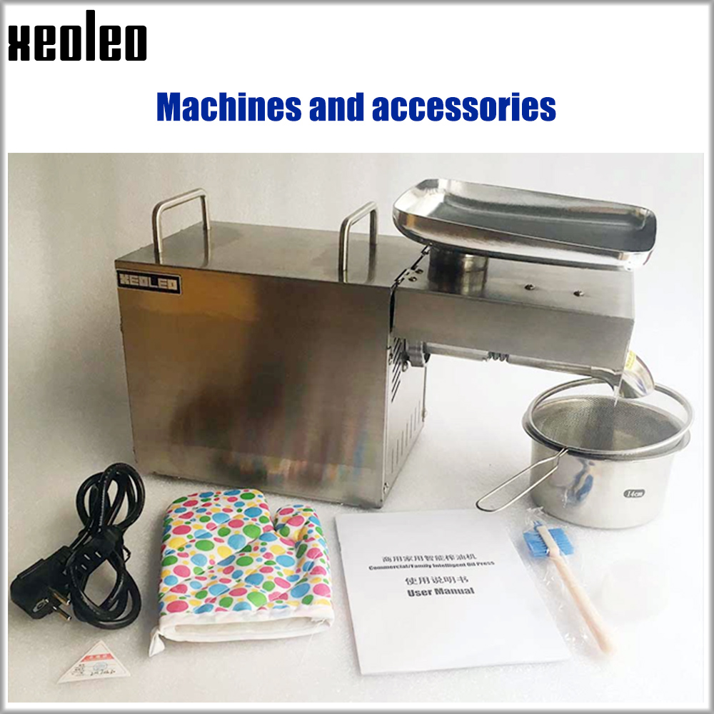 XEOLEO Peanut Oil press machine Oil presser Household Oil extractor machine usefor Sesame/Almond/Walnut/Olive 1500W 110/220V