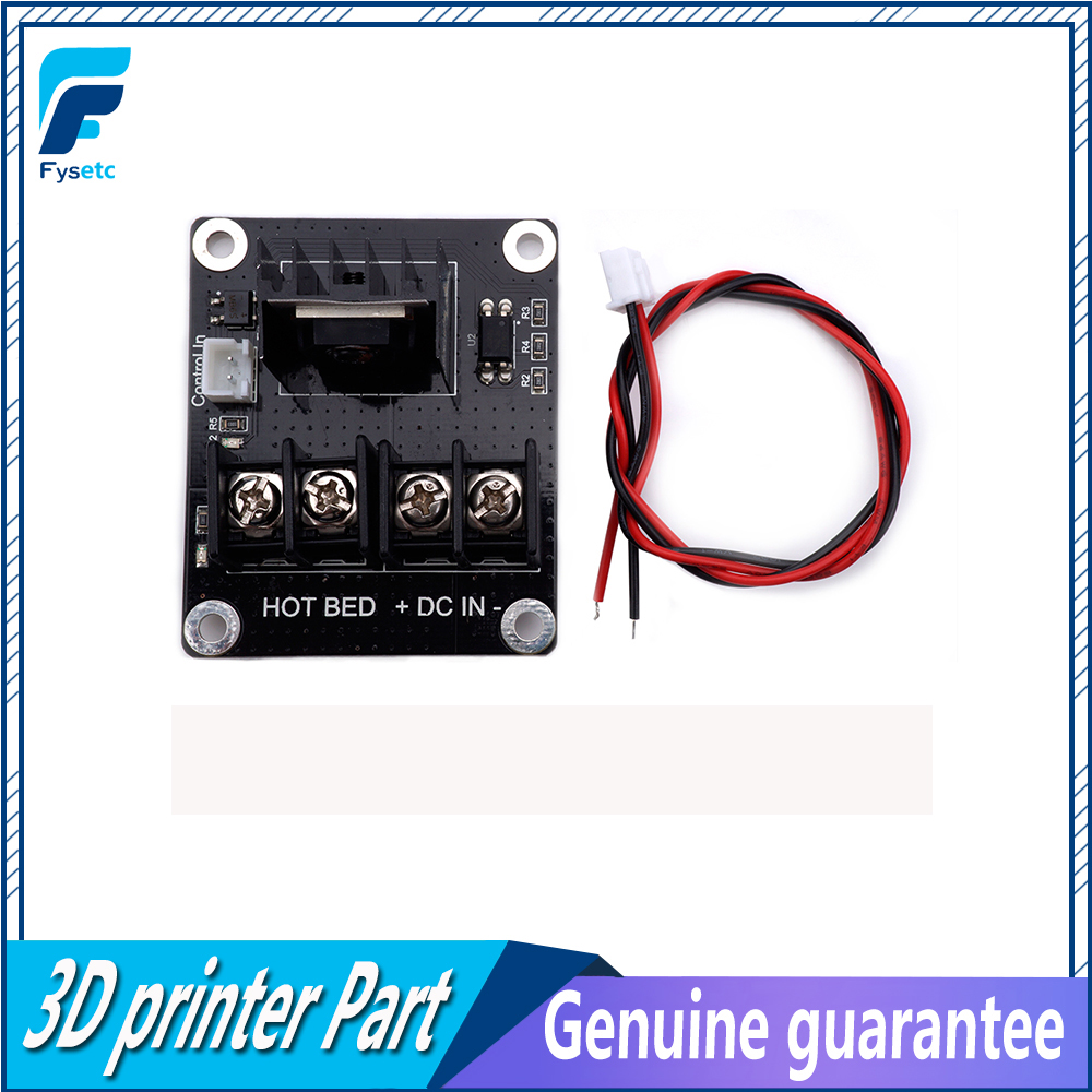 3D Printer Heated Bed Power Module /Hotbed MOSFET Expansion Module Inc 2pin Lead With Cable for Anet A8 A6 A2 Ramps 1.4