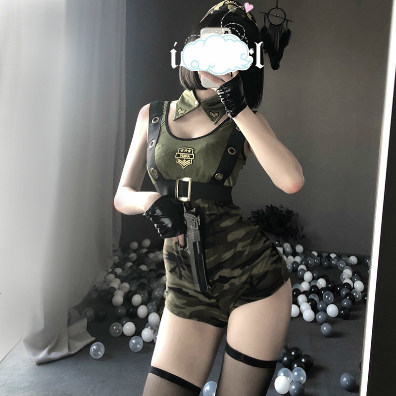 The New Party Military Instructors Cosplay Uniform Cool Girl Army Soldier Costume Roleplay Policewoman Sexy Lingerie Dress