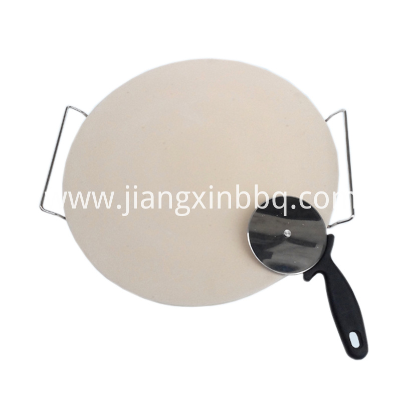 16 Inch Natural White Pizza Stone Set Overall View 16 Inch Natural White Pizza Stone Set Overall View