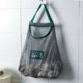 Reusable Mesh Fruit Vegetable Food Bag Kitchen Home Storage Hanging Shopping Bag Holder Dispenser Grocery Plastic Storage Basket